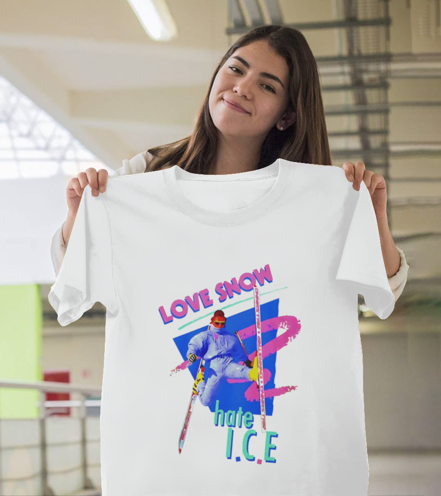 Love Snow Hate ICE Skiing T-Shirt