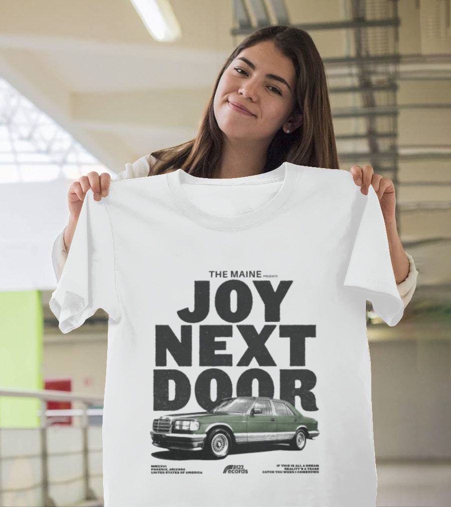The Maine Joy Next Door Retro Car T-Shirt