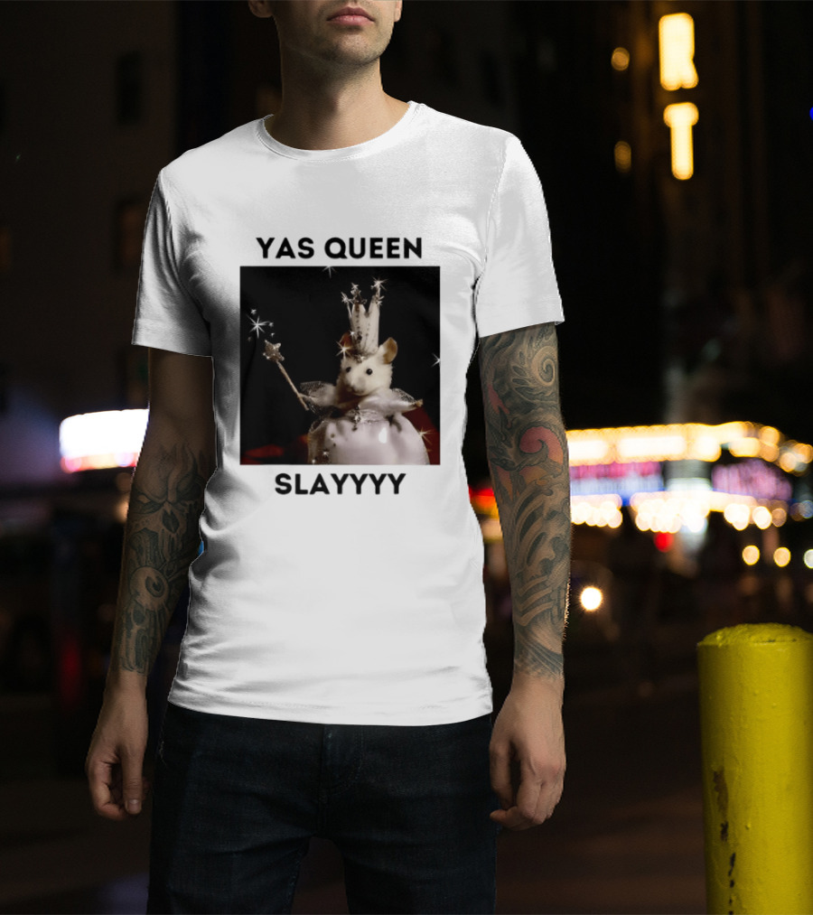 Yas Queen Slayyyy Mouse With Crown And Wand Magic T-Shirt