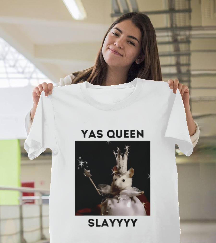 Yas Queen Slayyyy Mouse With Crown And Wand Magic T-Shirt