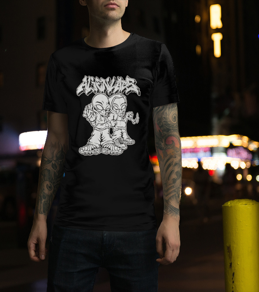 Alienlabs Cosmic Cigarettes Streetwear Style Alien Characters T-Shirt