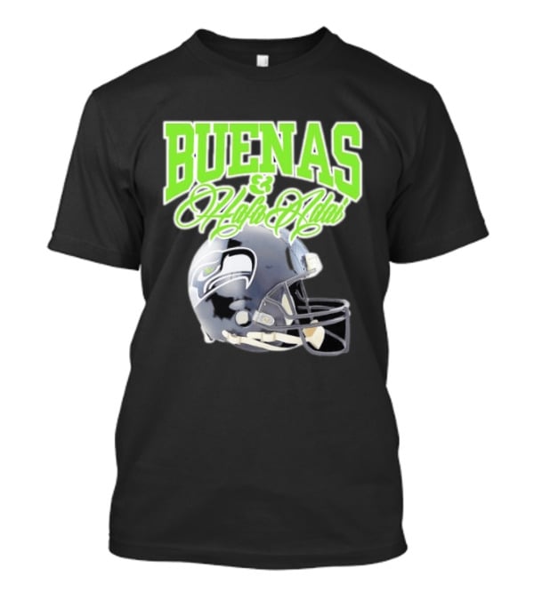 BUENAS Hafa Adai Seattle Seahawks Helmet T-Shirt