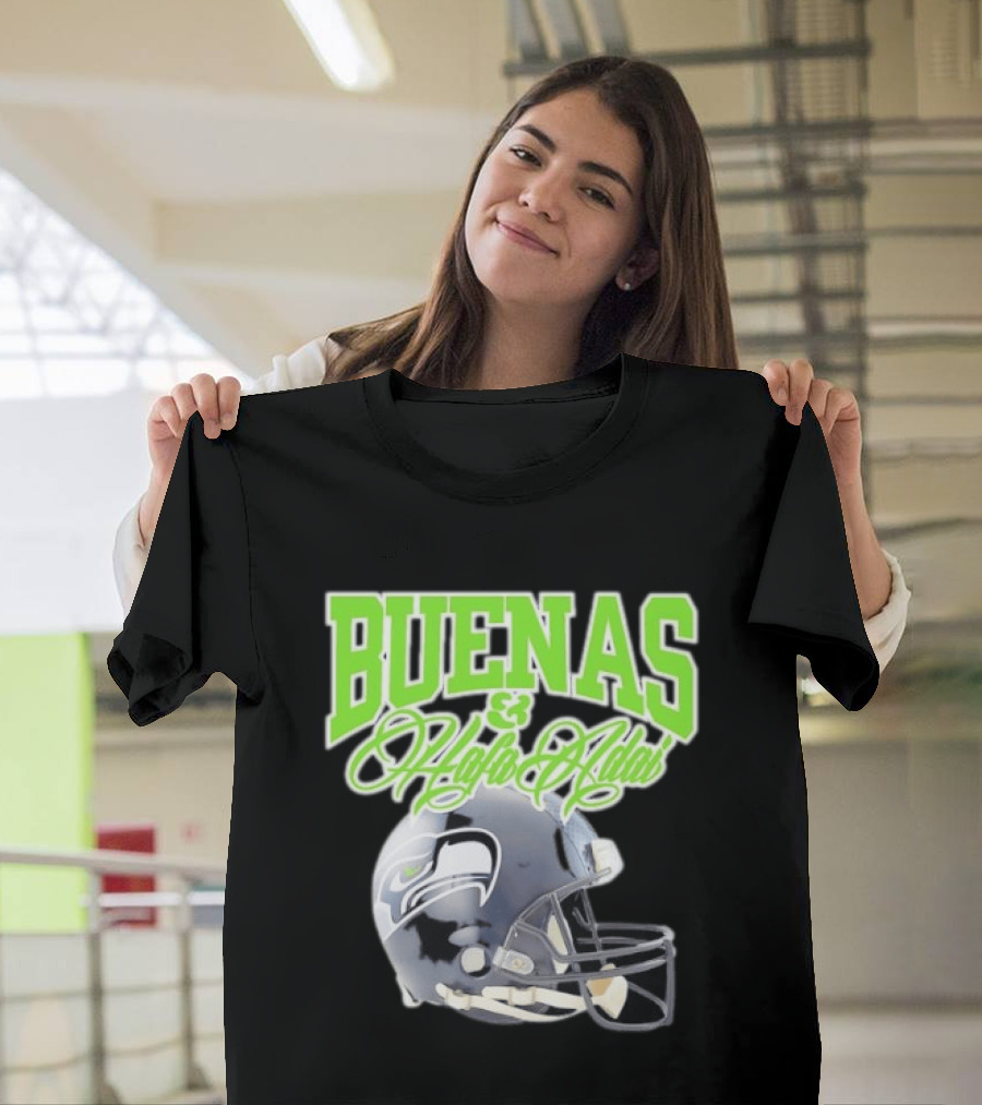 BUENAS Hafa Adai Seattle Seahawks Helmet T-Shirt