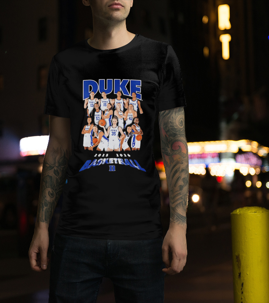 Duke Blue Devils Women's Basketball Team 2025 2026 Collage T-Shirt