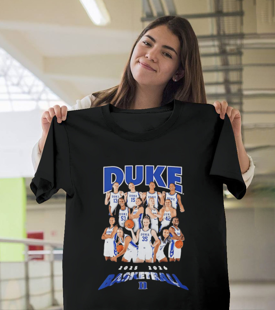 Duke Blue Devils Women's Basketball Team 2025 2026 Collage T-Shirt