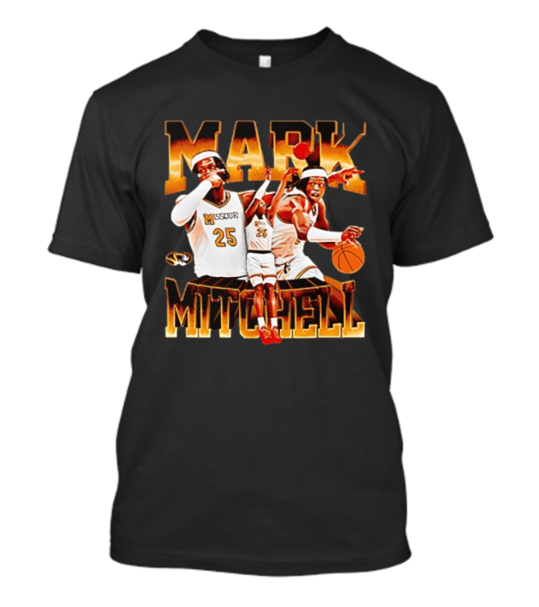 Mark Mitchell Missouri Basketball 25 Mizzou Tigers T-Shirt