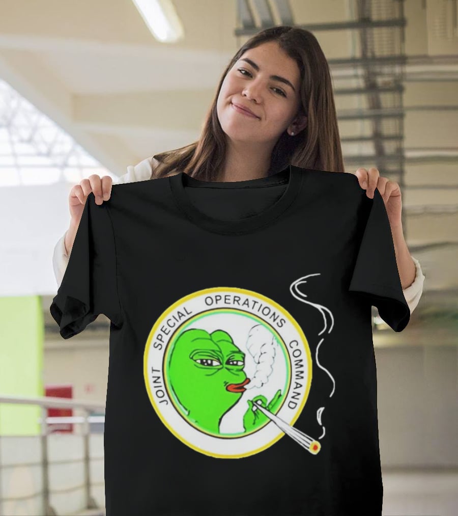 Sad Pepe Smoking Meme Joint Special Operations Command T-Shirt