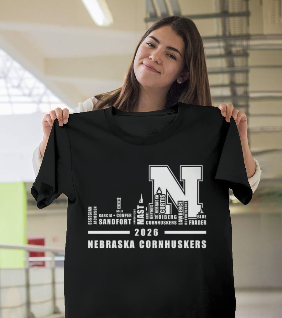 2026 Nebraska Cornhuskers City Skyline Lincoln T-Shirt