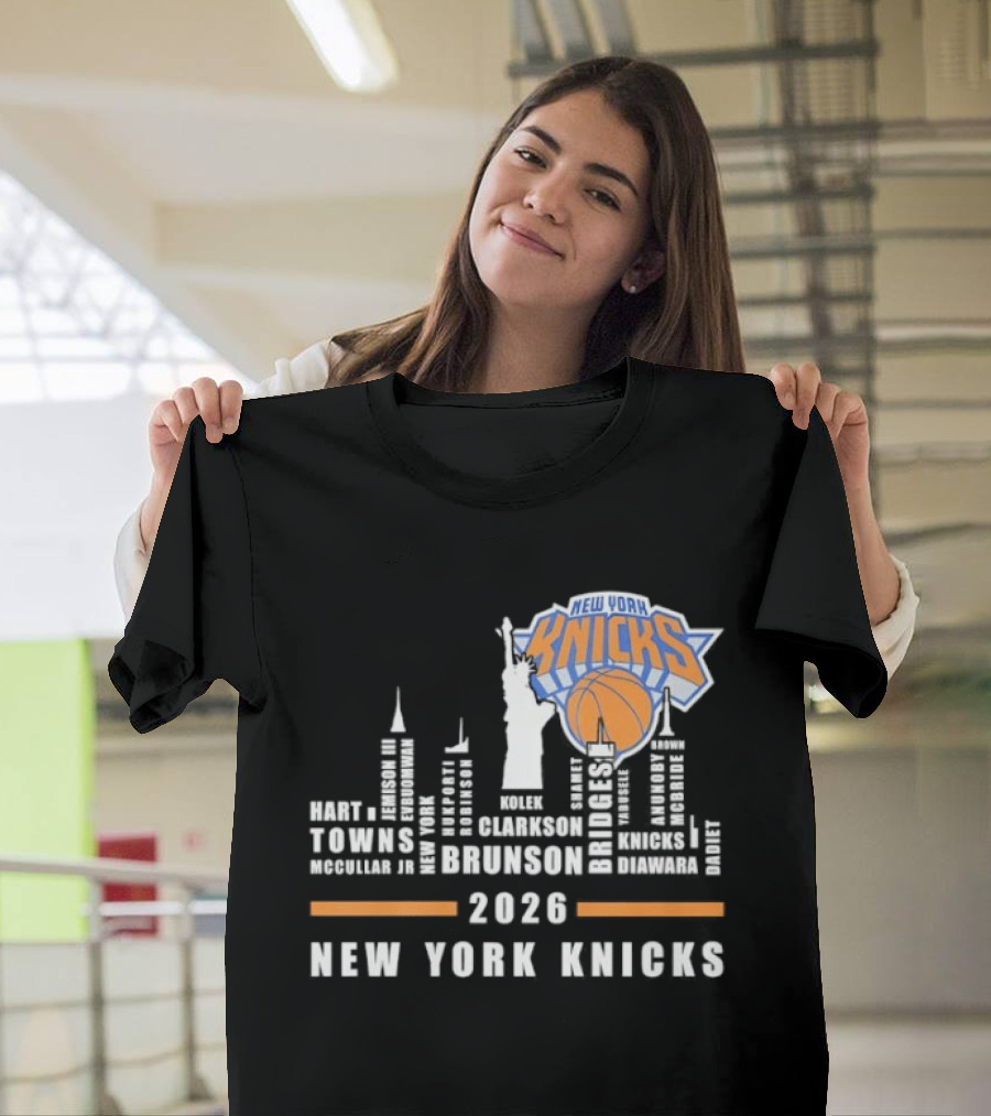 New York Knicks 2026 Players Name Of The Skyline City T-Shirt