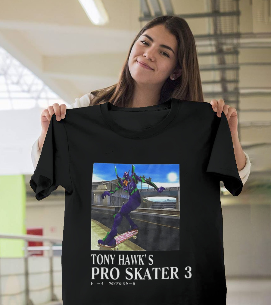 Tony Hawk's Pro Skater 3 Evangelion Crossover Skating Scene T-Shirt