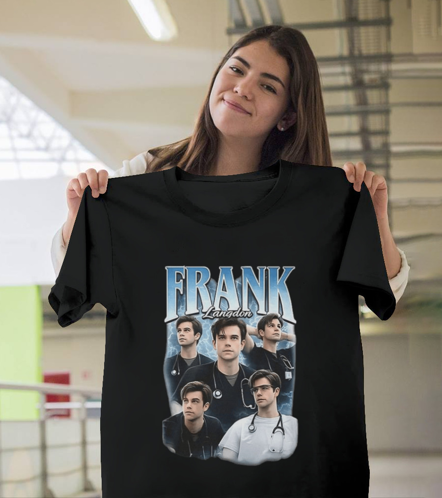 FRANK Langdon Doctor Character Lightning Background Stethoscope T-Shirt