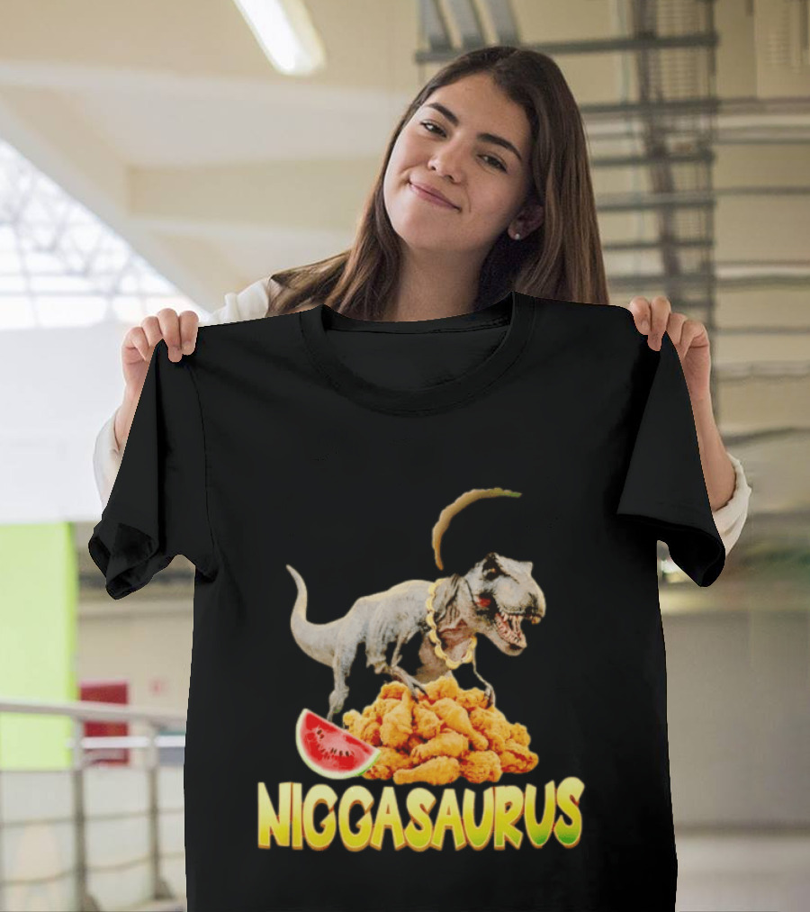 Niggasaurus Dinosaur Fried Chicken T-Shirt