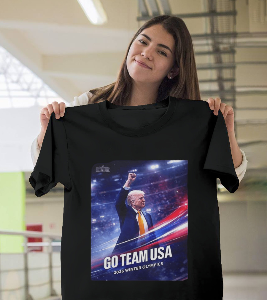 Go Team USA 2026 Winter Olympics Trump Cheer American Pride T-Shirt