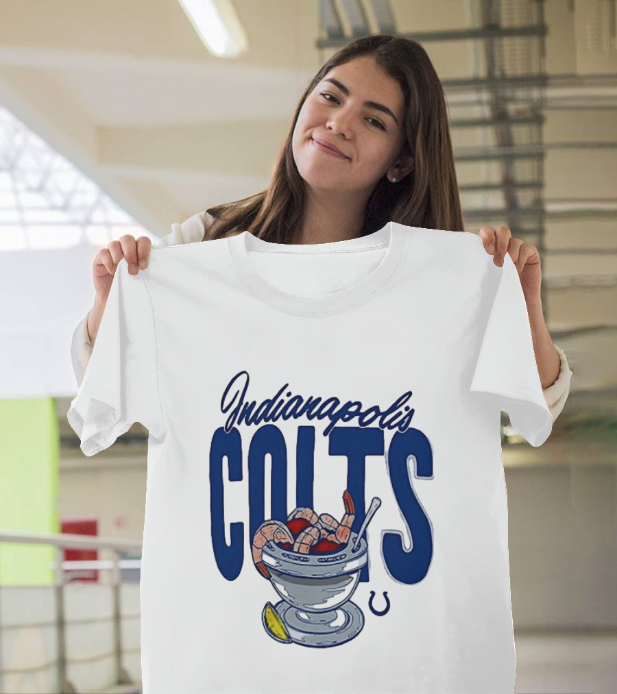 Indianapolis Colts Shrimp Cocktail Bowl Football Team T-Shirt