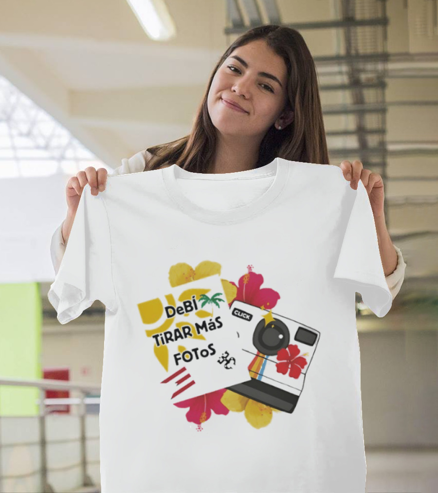 Debi Tirar Mas Fotos Camera Puerto Rico Hibiscus Tropical Blossom T-Shirt