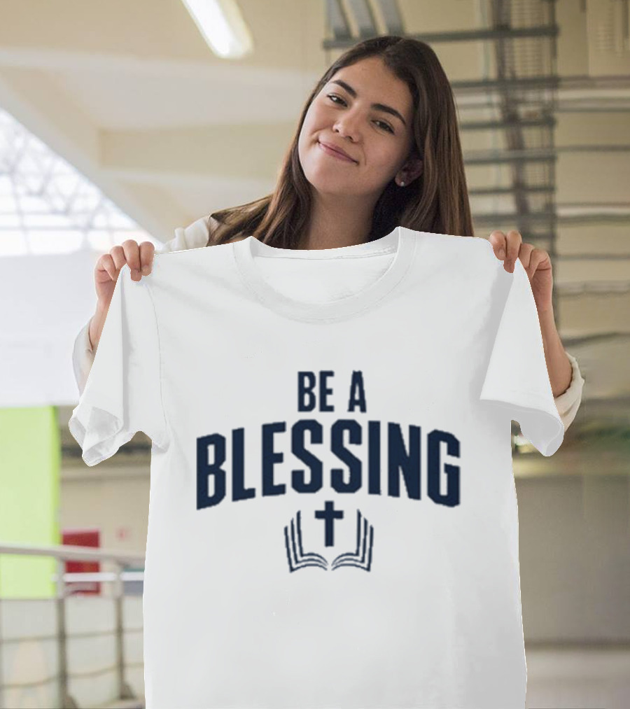 Drake Maye Be A Blessing Cross And Open Book T-Shirt