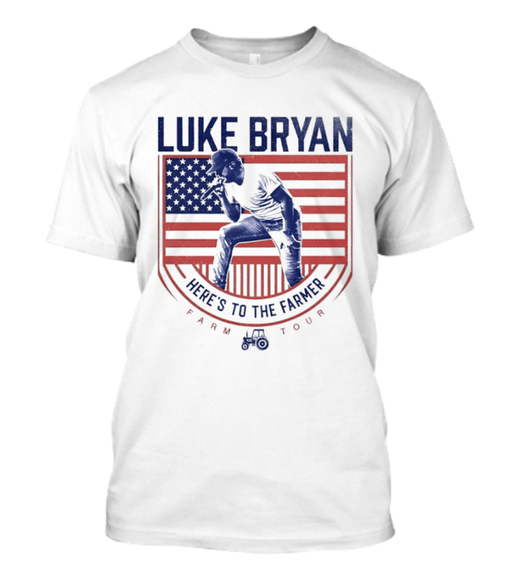 Luke Bryan Here's To The Farmer Farm Tour USA Flag T-Shirt