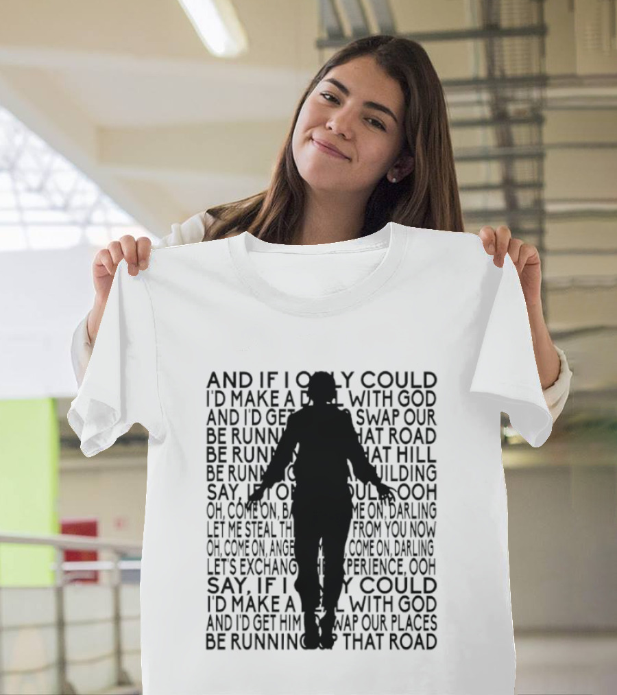 Running Up That Hill Max Mayfield Silhouette Lyrics T-Shirt