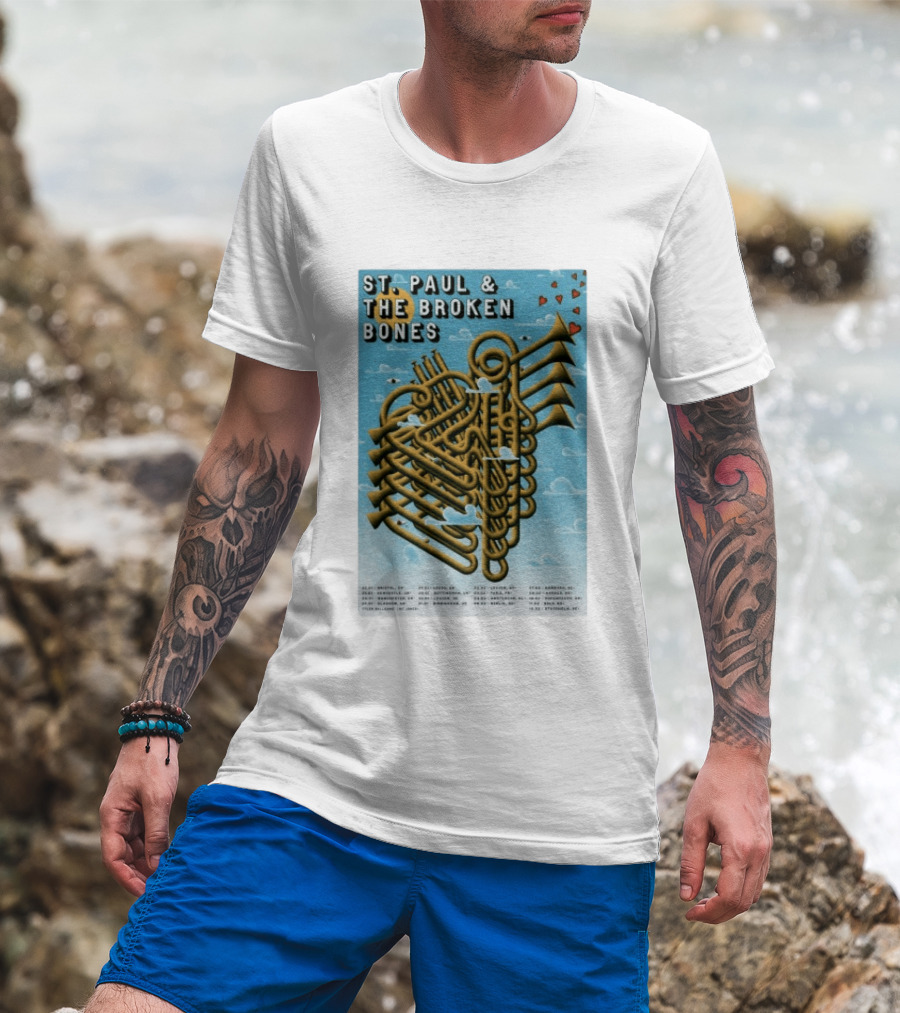 St. Paul & The Broken Bones UK Europe Tour 2026 Dates Bristol Leeds Dublin Paris Barcelona T-Shirt