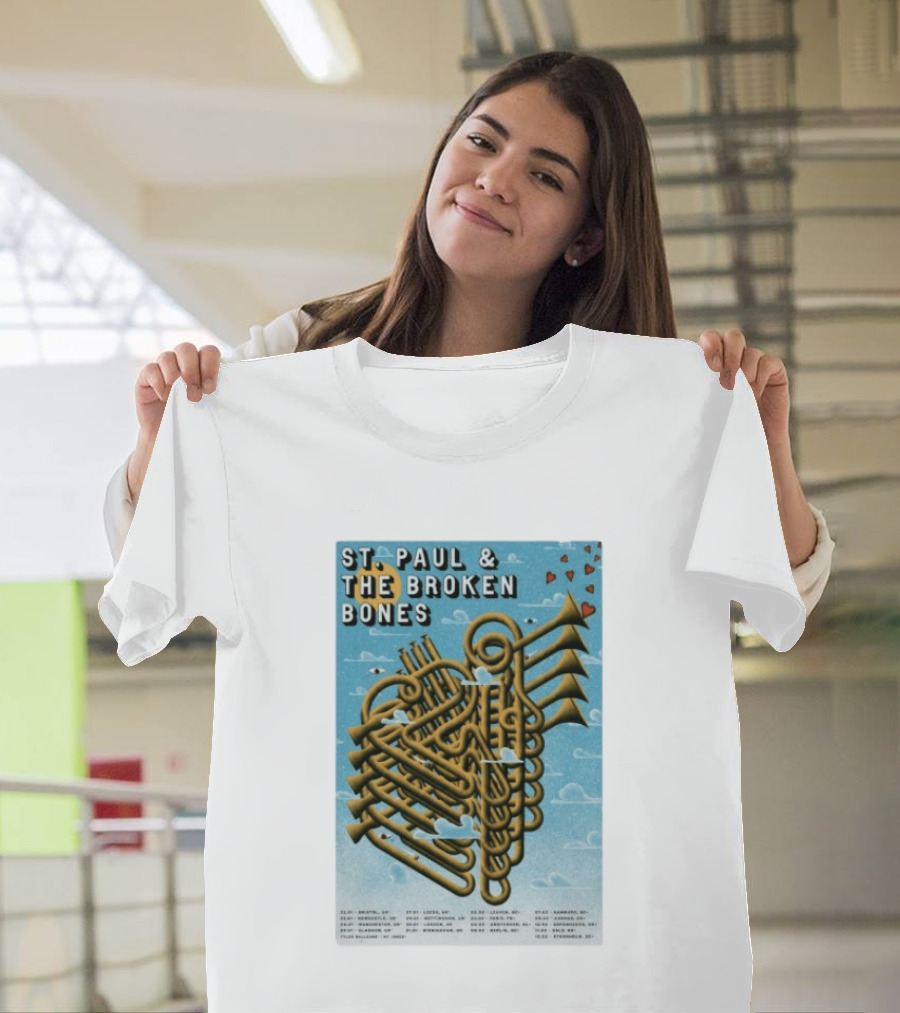 St. Paul & The Broken Bones UK Europe Tour 2026 Dates Bristol Leeds Dublin Paris Barcelona T-Shirt