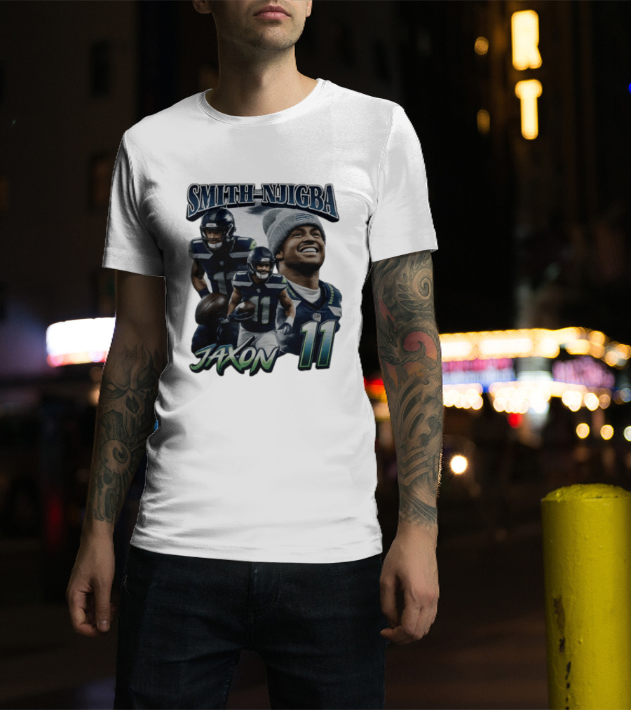 Jaxon Smith Njigba Seattle Seahawks 11 Player 90s T-Shirt