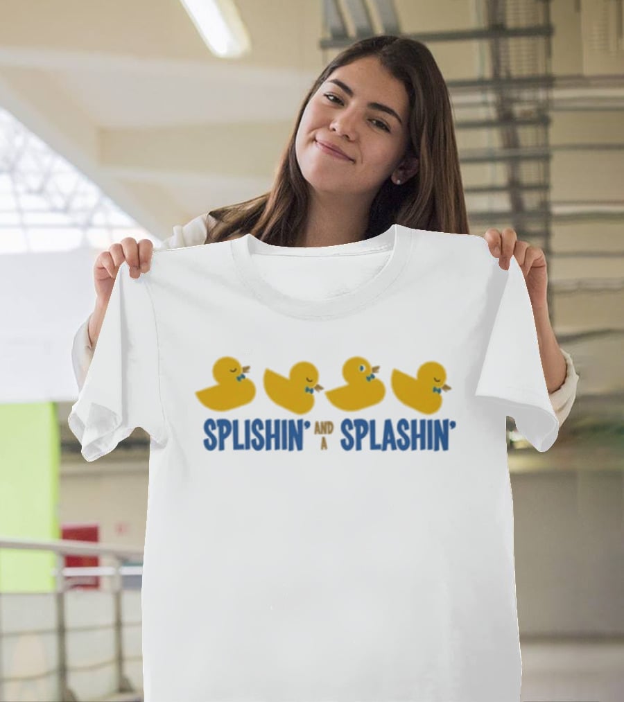 Splishin' Splashin' Just In Time Rubber Duck Fun T-Shirt