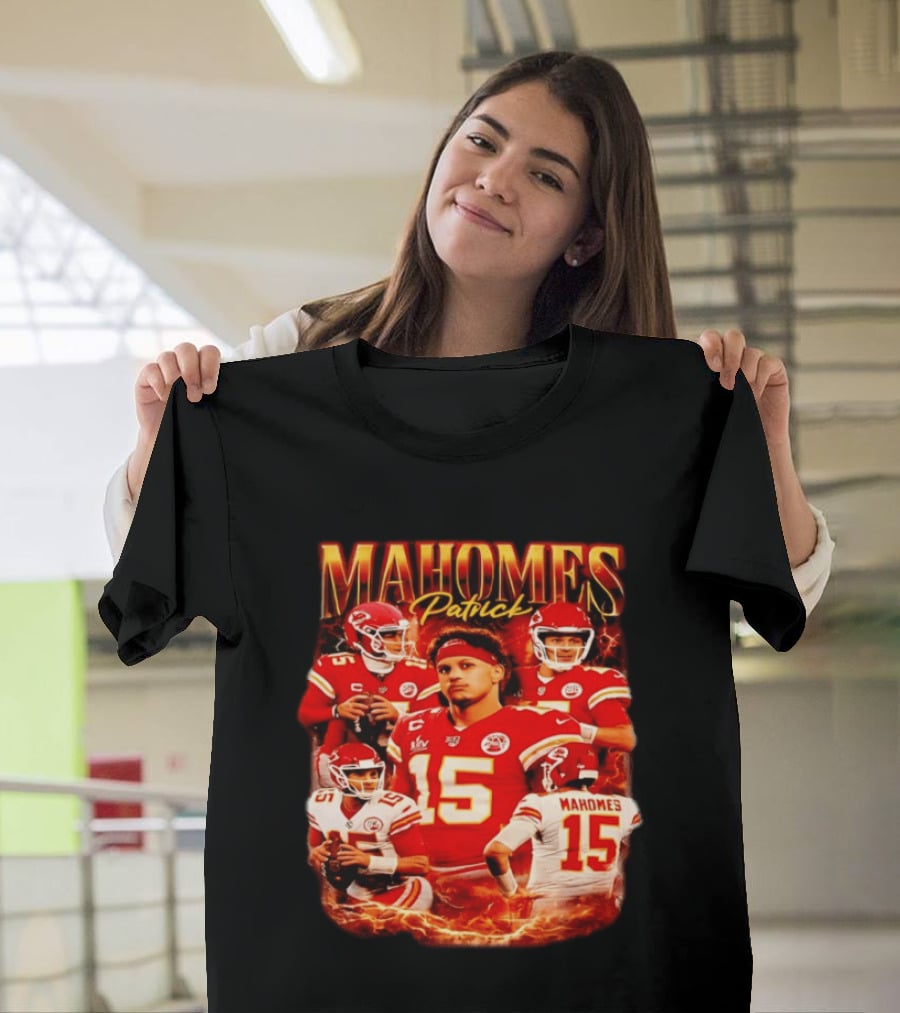 Patrick Mahomes Kansas City 90s KC Football Quarterback Chiefs NFL Champion T-Shirt