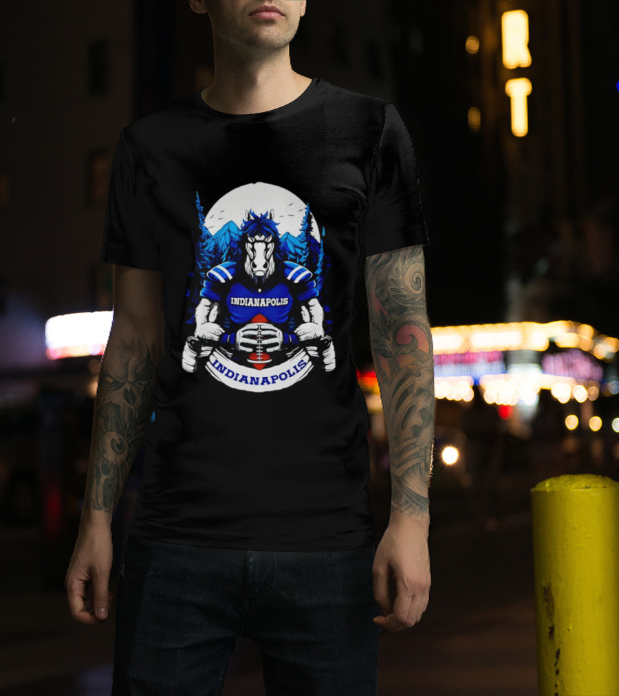 Indianapolis Colts Football Horse Mountain Forest T-Shirt