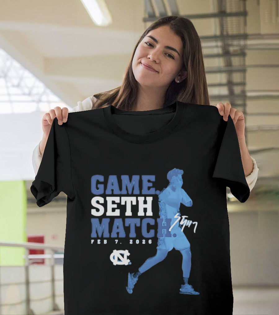 Game Seth Match Feb 7 2026 UNC Tar Heels T-Shirt