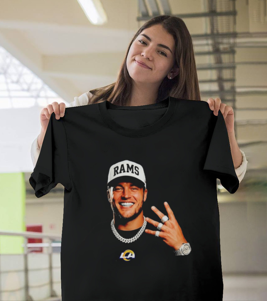 Los Angeles Rams Matthew Stafford MVP Rings Celebration T-Shirt