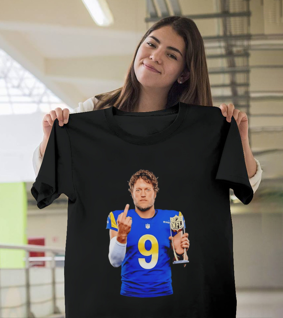 Matthew Stafford Los Angeles Rams 2025 MVP Gesture NFL Trophy T-Shirt