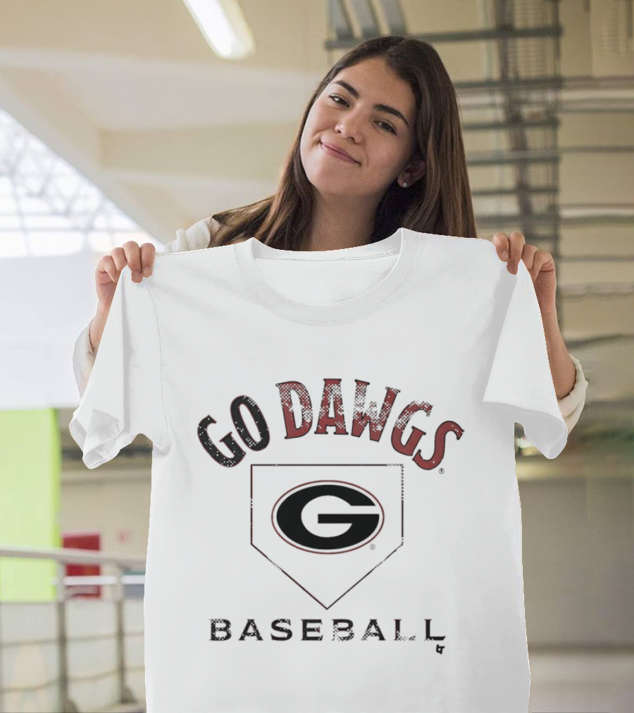 Go Dawgs Georgia Baseball G Logo Home Plate 2026 T-Shirt