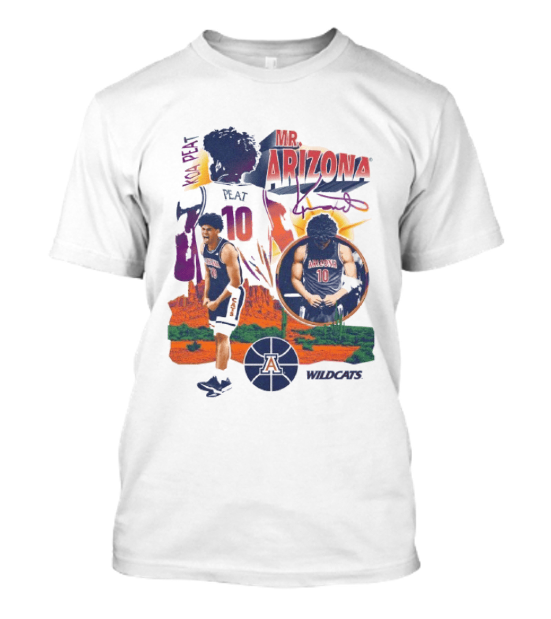 Koa Peat Mr Arizona Wildcats Number 10 Basketball T-Shirt