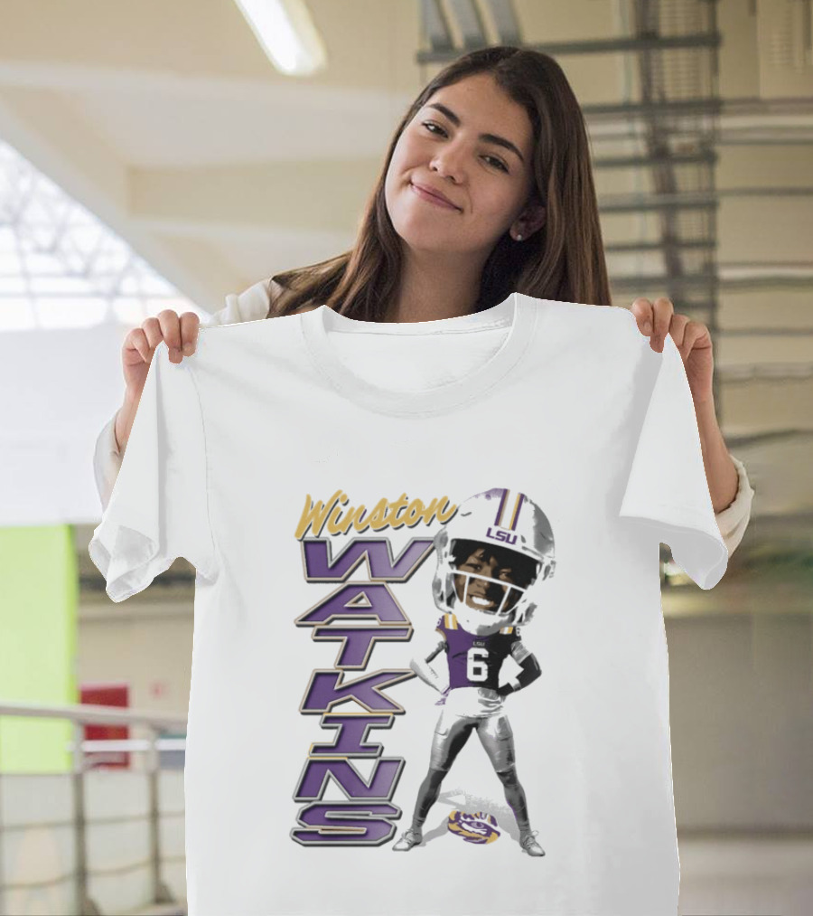 Winston Watkins LSU Tigers Football Caricature T-Shirt