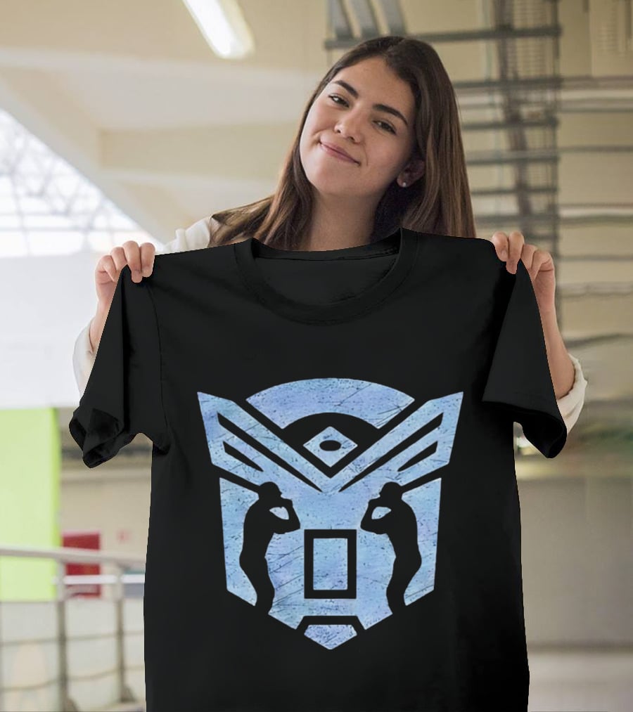 Autobats Baseball Transformers Logo Fusion T-Shirt