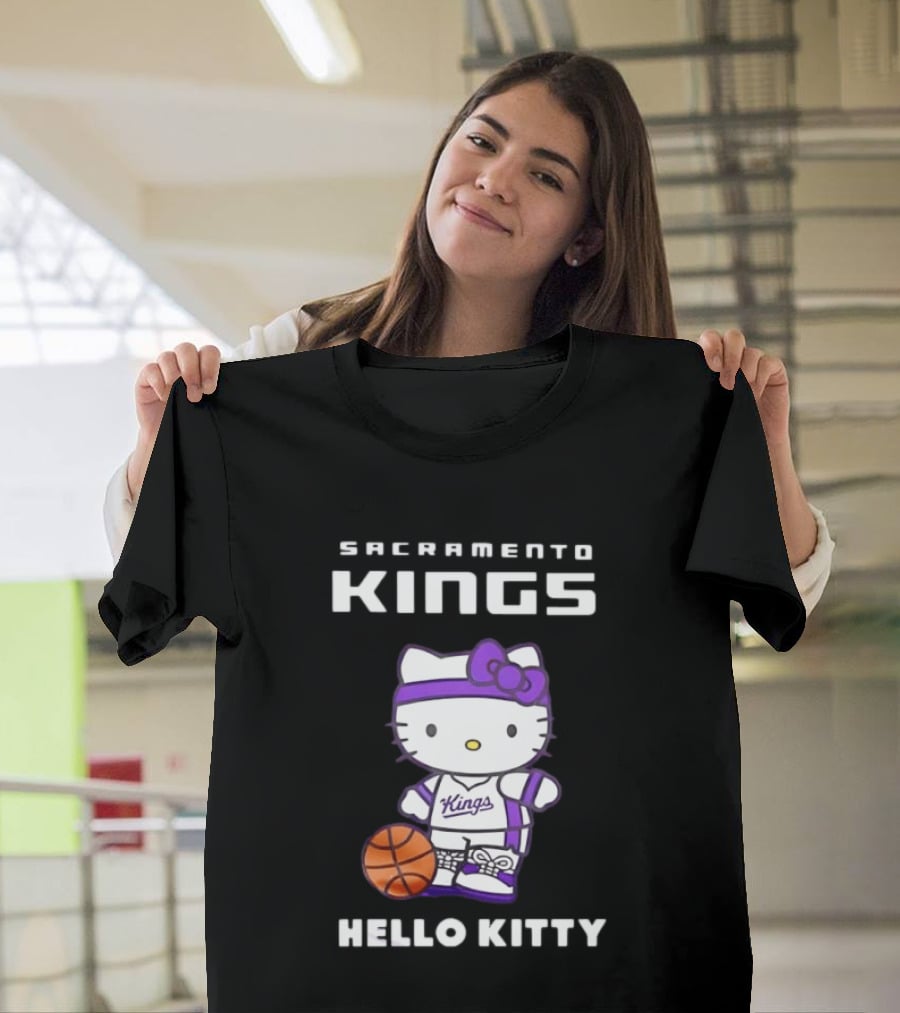 Sacramento Kings Hello Kitty Basketball 2026 Collaboration T-Shirt
