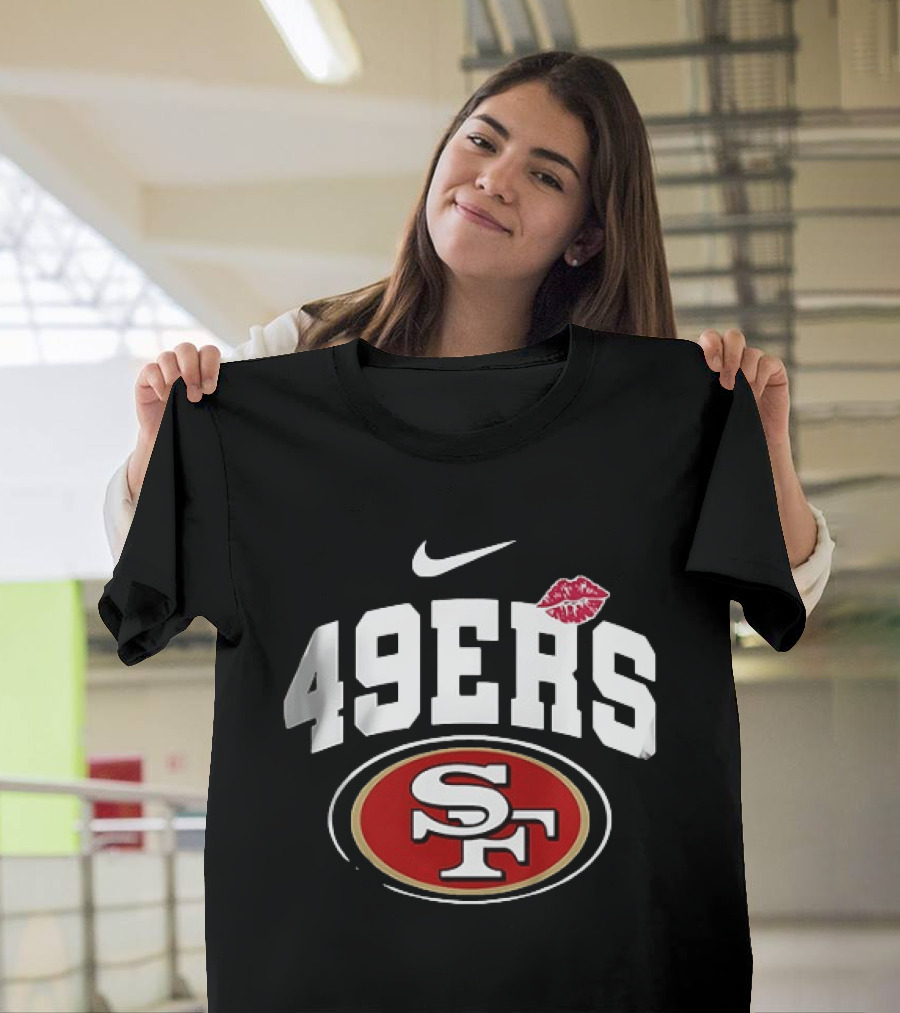 Nike San Francisco 49ers 49ers SF Lip Print Kiss Mark T-Shirt