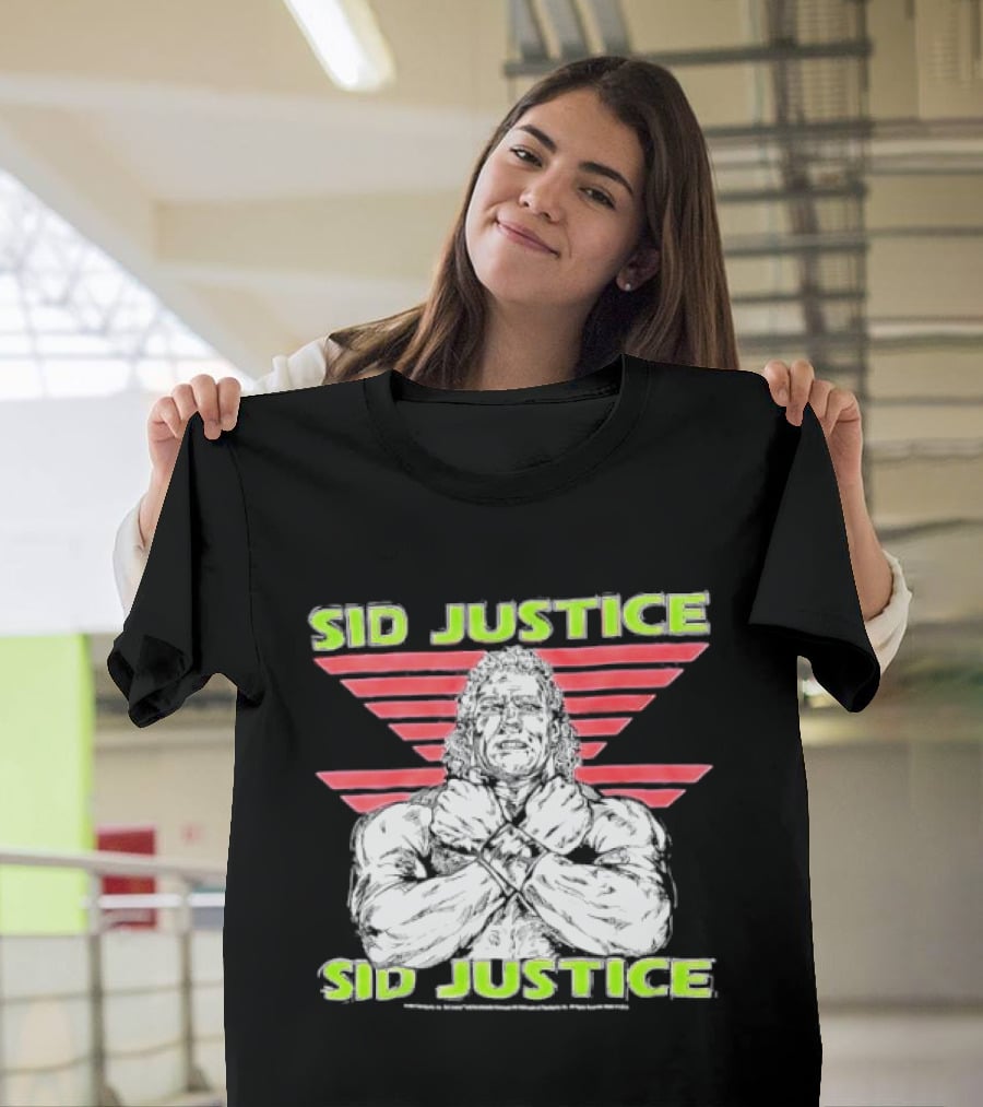 Sid Justice Wrestling Icon Retro Red T-Shirt