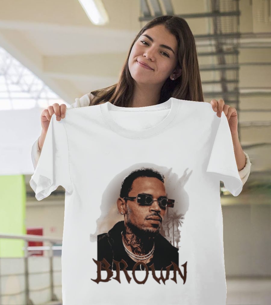 Chris Brown Highline Urban Style Sunglasses And Tattoos T-Shirt