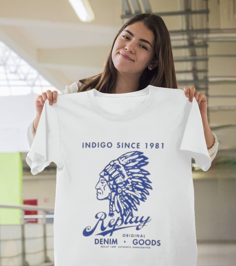 Indigo Since 1981 Replay Original Denim Goods T-Shirt