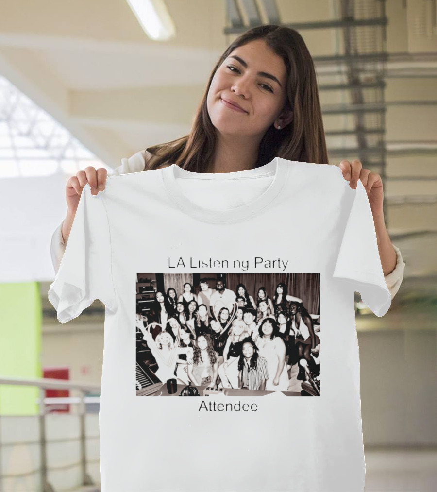 LA Listening Party Attendee Event Group Photo T-Shirt