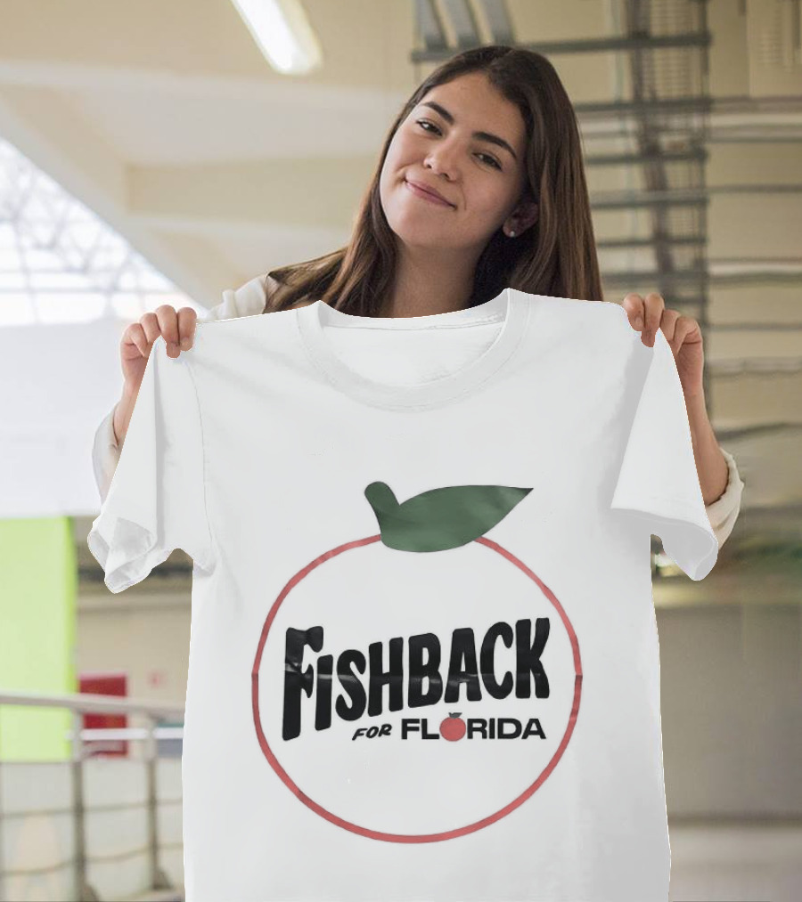 Fishback For Florida Tomato Outline With Leaf T-Shirt