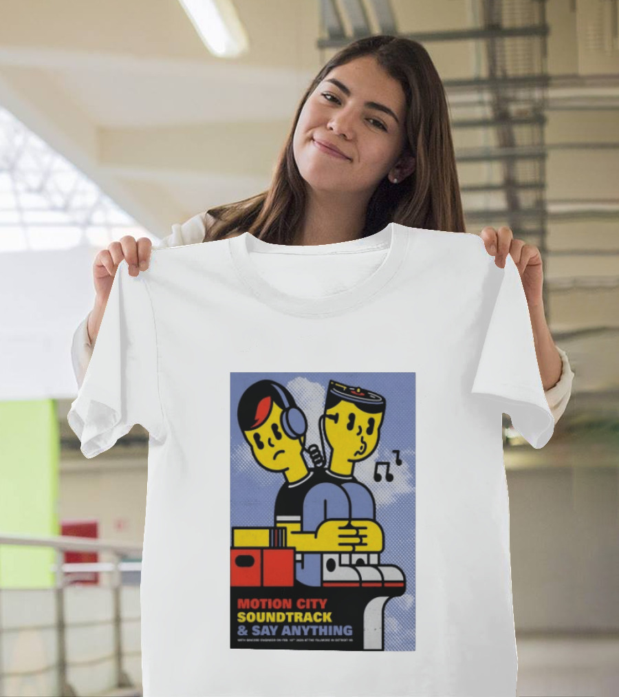 Motion City Soundtrack Say Anything Tour February 10 2026 Fillmore Detroit T-Shirt