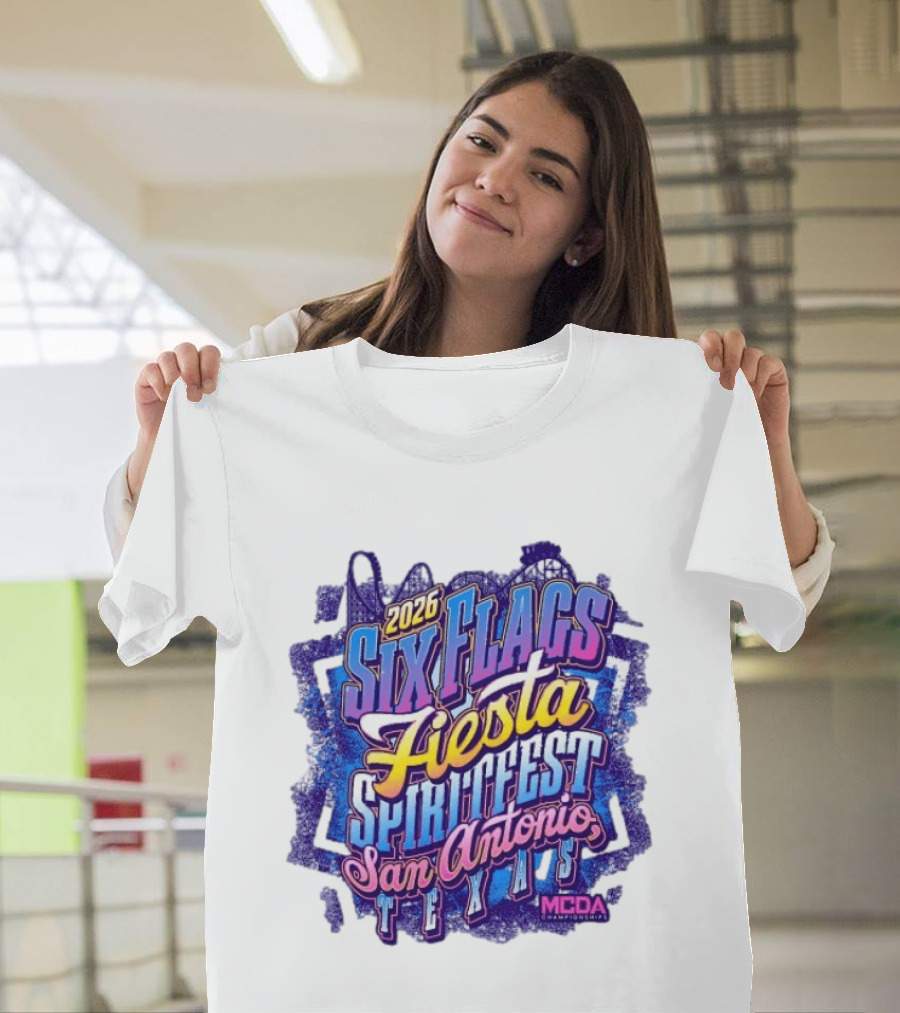 2026 Six Flags Fiesta Spiritfest San Antonio Texas MCDA Championships T-Shirt