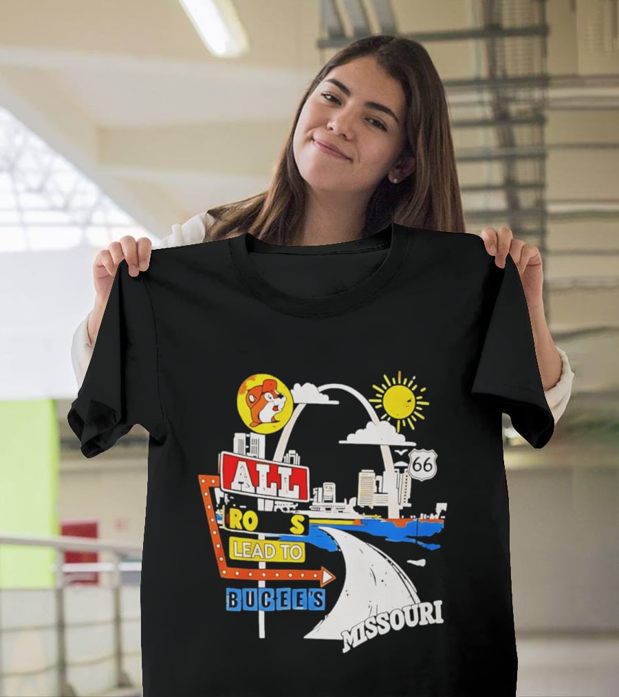 All Roads Lead To Buc Ee's Missouri Route 66 T-Shirt