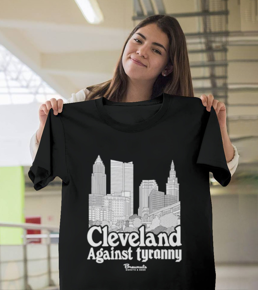 Cleveland Against Tyranny City Skyline Tower City Terminal Towers T-Shirt