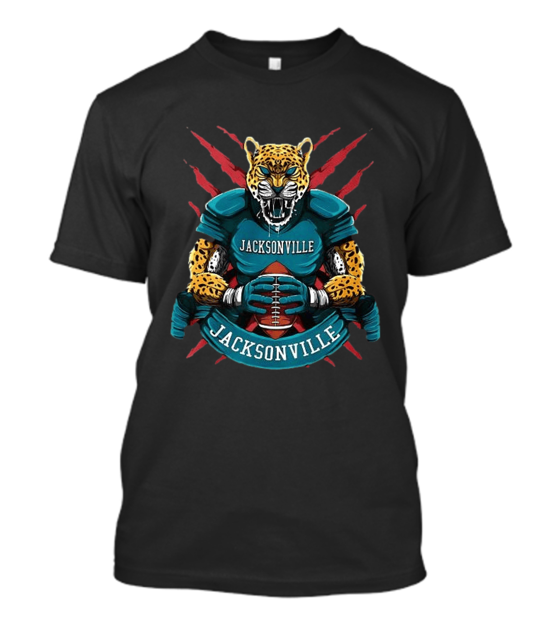 Jacksonville Jaguars Fierce Jaguar Football Defensive Beast T-Shirt