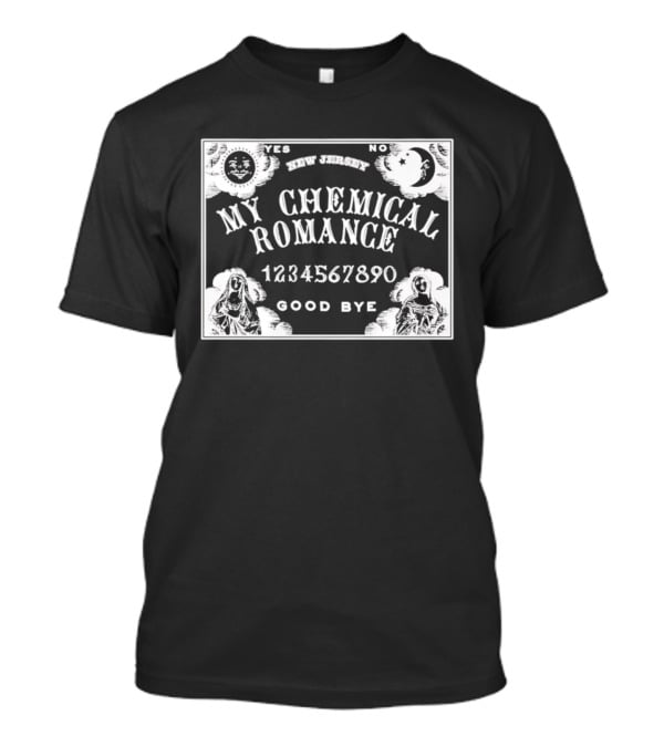 My Chemical Romance Goodbye Spirit Board Design Yes No Moon Sun Numbers T-Shirt