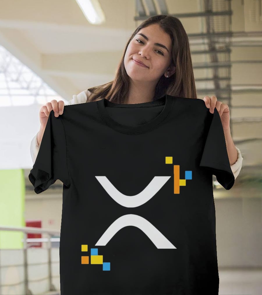 XRP Ledger XRPL Cryptocurrency Symbol Blocks T-Shirt