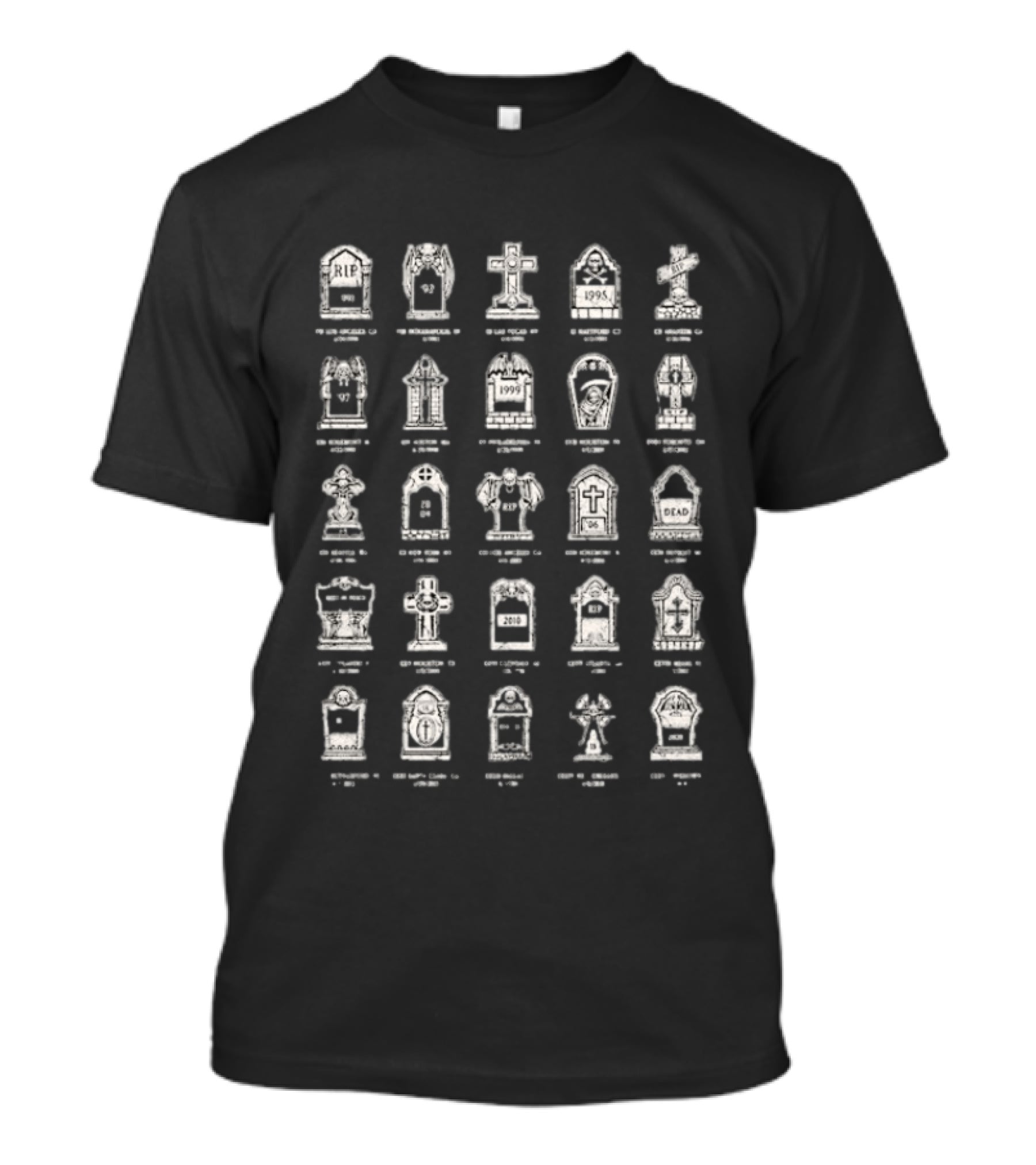Mark Calaway The Undertaker 25 WrestleMania Wins Tombstones T-Shirt